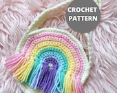 The Tiny Dreamer Bag Pattern - DIGITAL PDF COPY Crochet Rainbow Purse / Toddler Purse / Rainbow Bag / Toddler Accessories / Beginner Crochet