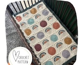 The Dreamer Blanket Pattern - DIGITAL PDF COPY // Rainbow Baby Gift // Heirloom Rainbow // Crochet Blanket Pattern // Rainbow Nursery Decor