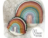 The Dreamer Pillow Pattern and Mini Modification - DIGITAL PDF COPY // Rainbow Baby Gift // Heirloom Rainbow // Crochet Rainbow Pillow