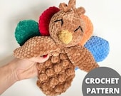 Turkey Bitty Buddy Crochet Pattern - DIGITAL PDF COPY; Crochet Turkey/Teether Toy/Turkey Lovey/Unique Baby Gifts/Cute Baby Toy/Holiday Gifts