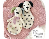 Dalmation Lovey Crochet Pattern-Puppy Bobble Buddy DIGITAL PDF/Dog Lovey/Handmade Security Blanket/Heirloom Baby Gift/Ragdoll/Dog Amigurumi