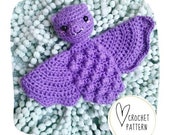 Bat Bitty Buddy Crochet Pattern - DIGITAL PDF/Amigurumi Rattle/Bat Teether Toy/Baby Boo Basket Stuffer/Halloween Ragdoll