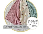 BUNDLE: Classic and Bulky Georgie Blanket Crochet Pattern - DIGITAL PDF // Crochet Bobble Blanket // Security Lovey // Heirloom Baby Gift