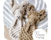 Llama Lovey Crochet Pattern-Loopy Llama Bobble Buddy DIGITALPDF/Amigurumi Comforter/Handmade Security Blanket/Heirloom Baby Gift/Ragdoll