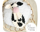 Cow Lovey Crochet Pattern - Clara Cow Bobble Buddy DIGITAL PDF/Amigurumi Baby Comforter/Handmade Security Blanket/Heirloom Baby Gift/Ragdoll