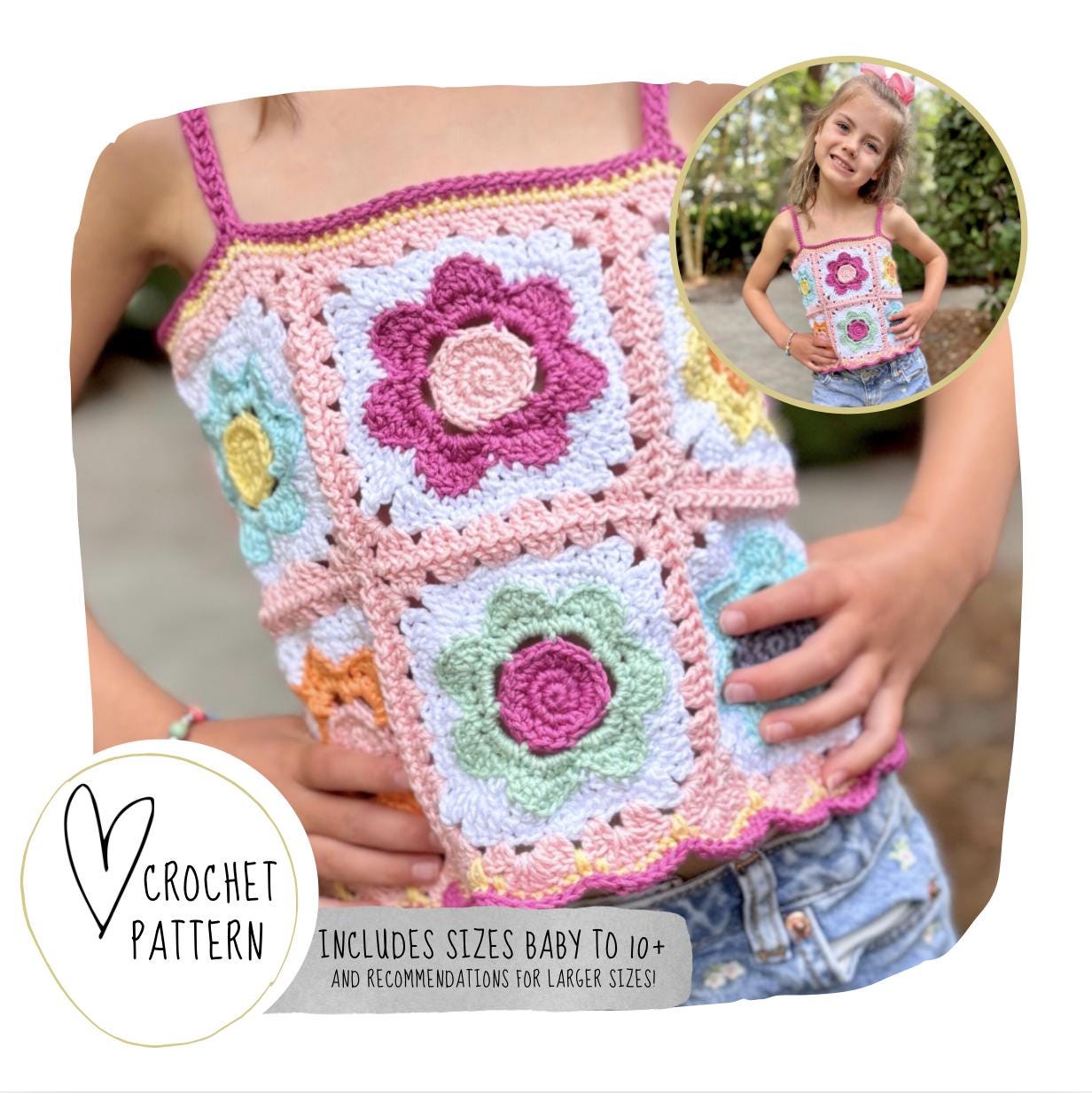 24 Stylish Crochet Clothing Patterns You’ll Want to Make for Babies, Dolls, and Wearables 19 Flora Crop Top Pattern