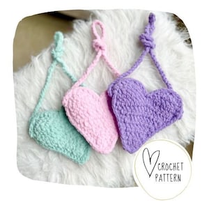 Modèle de sac à main L'amoureux - COPIE PDF NUMÉRIQUE / Motif coeur au crochet / Sac à main coeur au crochet / Cadeau pour la Saint-Valentin / Patron au crochet pour débutant