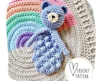 Bear Teether Crochet Pattern - Bear Bitty Buddy DIGITAL PDF/Amigurumi Rattle/Teddy Bear Teether Toy/Crochet Binky Clip/Pacifier Toy /Ragdoll