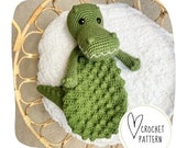 Gator Lovey Crochet Pattern-Alligator Bobble Buddy DIGITAL PDF/Amigurumi Comforter/Handmade Security Blanket/Heirloom Baby Gift/Ragdoll