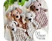 Dog Lovey Crochet Pattern -- Playful Puppy Bobble Buddy DIGITAL PDF/Amigurumi Comforter/Handmade Security Blanket/Heirloom Baby Gift/Ragdoll