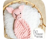 Pig Bobble Buddy - DIGITAL PDF Copy / Crochet Pig Pattern / Crochet Pig Lovey / Stuffed Pig / Pig Baby Gift / Cute Pig Toys