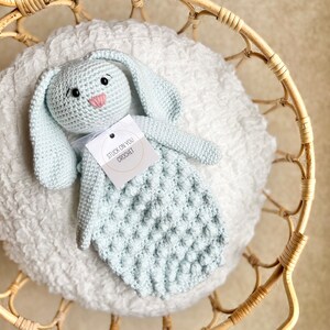 Rabbit Lovey Crochet Pattern-snuggle Bunny Bobble Buddy DIGITAL Pdf ...