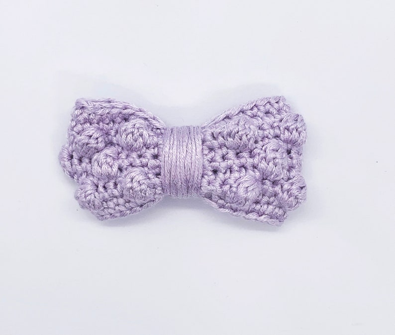 The Bobble Dot Bow Pattern DIGITAL PDF COPY / Crochet Bow Pattern / Crochet Bow / Bows for Girls / Crochet Bow Tie / Toddler Bows image 5