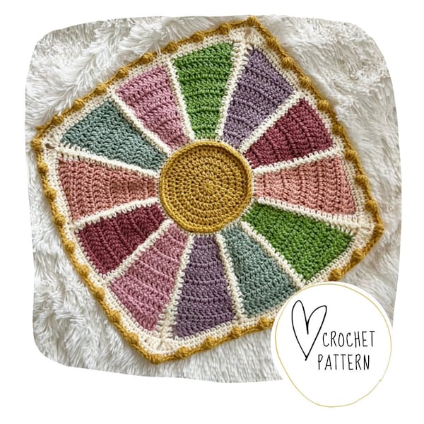The Sunshine Lovey Blanket Crochet Pattern - DIGITAL PDF // Crochet Sun Blanket // Boho Baby Crochet // Security Lovey // Heirloom Baby Gift