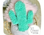 Shaggy Cactus Pillow Pattern - DIGITAL PDF Copy / Crochet Cactus Pillow / Boho Cactus Pillow / Boho Room Decor / Cactus Gift