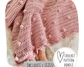 Classic Georgie Blanket Crochet Pattern - DIGITAL PDF // Crochet Bobble Blanket // Security Lovey // Heirloom Baby Gift