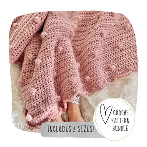 Classic Georgie Blanket Crochet Pattern - DIGITAL PDF // Crochet Bobble Blanket // Security Lovey // Heirloom Baby Gift