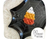 Candy Corn Bitty Buddy Crochet Pattern - DIGITAL PDF/Amigurumi Rattle/Candy Corn Teether Toy/Baby Boo Basket Stuffer/Halloween Ragdoll