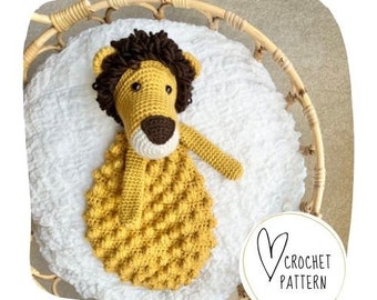 Lion Lovey Crochet Pattern-Lion Bobble Buddy DIGITAL PDF/Amigurumi Comforter/Handmade Security Blanket/Heirloom Baby Gift/Ragdoll/Snuggler