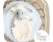 Sheep Lovey Crochet Pattern-Lovable Lamb Bobble Buddy DIGITAL PDF/Amigurumi Comforter/Handmade Security Blanket/Heirloom Baby Gift/Ragdoll