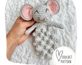 Elephant Teether Crochet Pattern - Elephant Bitty Buddy DIGITAL PDF/Amigurumi Rattle/Elephant Teether Toy/Crochet Binky Clip/Pacifier Toy