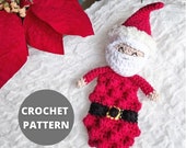 Holiday SANTA Bitty Buddy - DIGITAL PDF / Crochet Holiday Toys / Stocking Stuffers / Christmas Gifts / Christmas Crochet Patterns