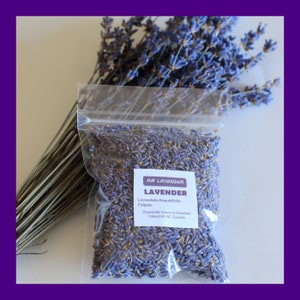 Organic Culinary Lavender, True Lavender, Premium Food Grade Lavender, Edible Lavender