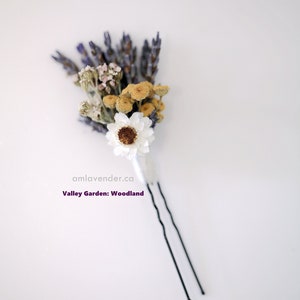 Valley Garden Dried Flower Hair Pins, Lavender Hair Pins, Baby's Breath Pins, Wedding Hair Grips, Hair Pins for bridal VG - Woodland