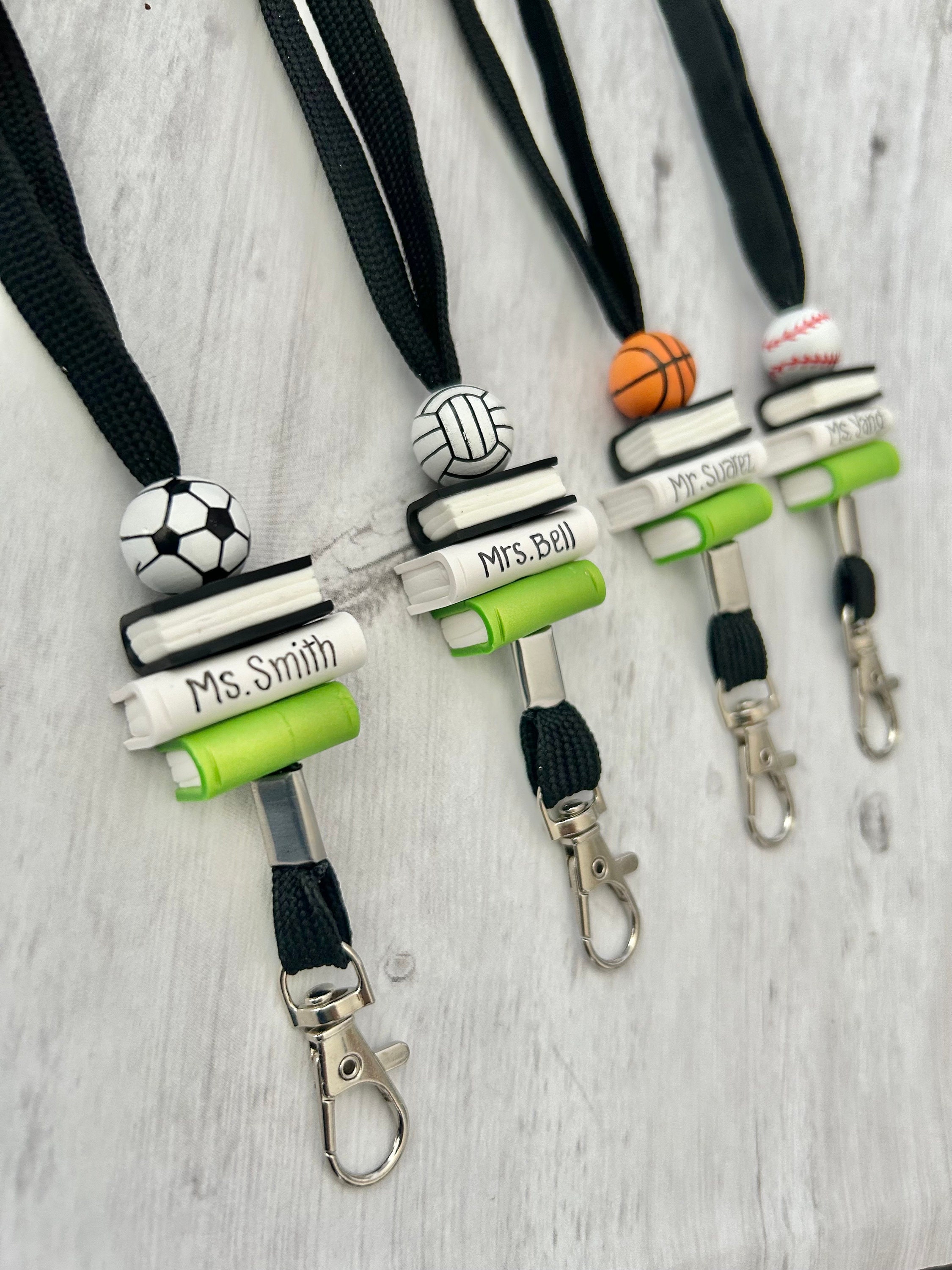 Custom Gym Teacher Lanyard, Personalized PE Teacher Lanyard, Gift for Volleyball/Baseball/Soccer Coach, Male Teacher