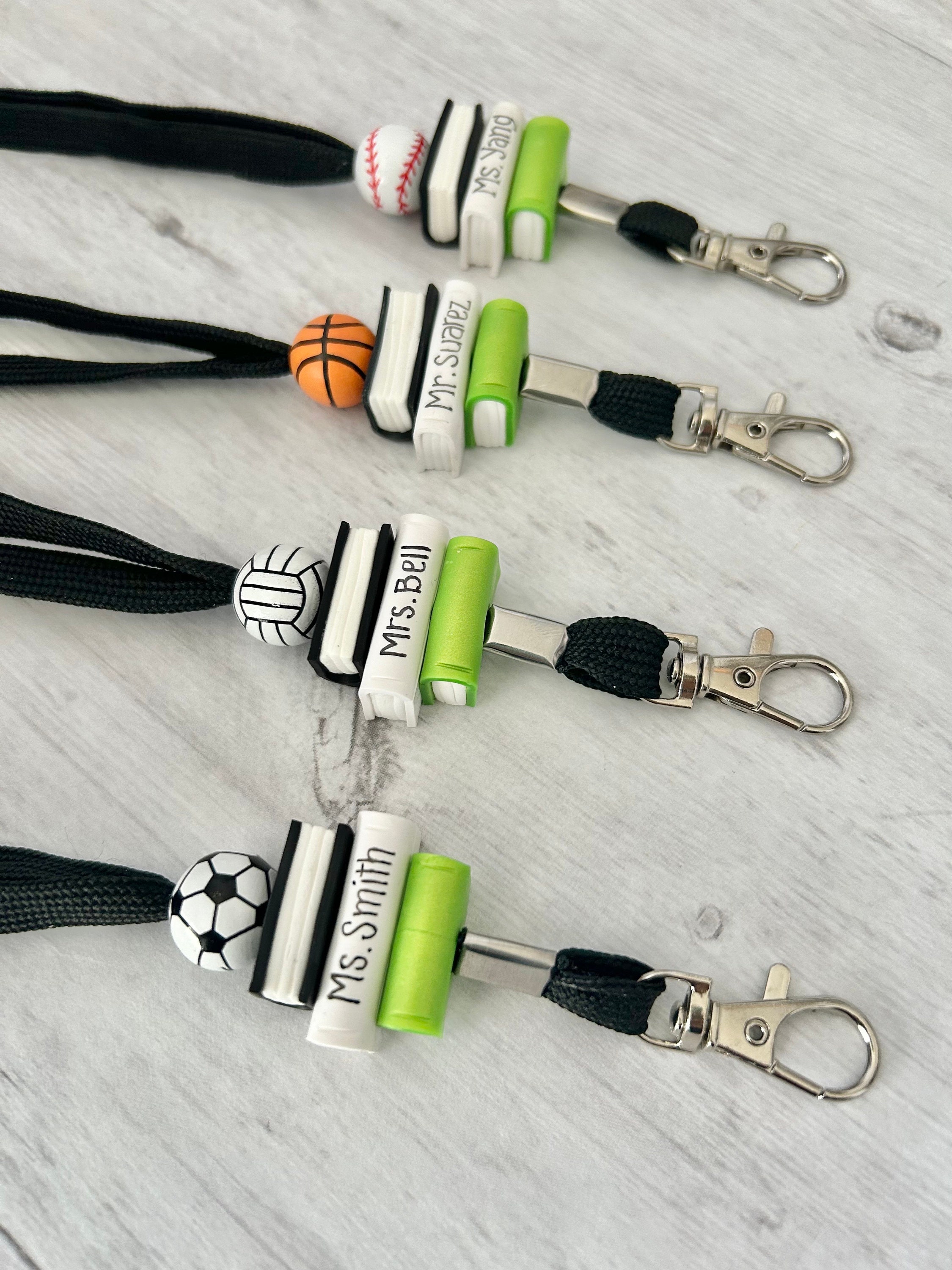 Custom Gym Teacher Lanyard, Personalized PE Teacher Lanyard, Gift for Volleyball/Baseball/Soccer Coach, Male Teacher