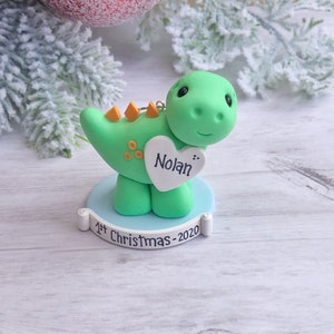 Dinosaur First Christmas ornament personalized