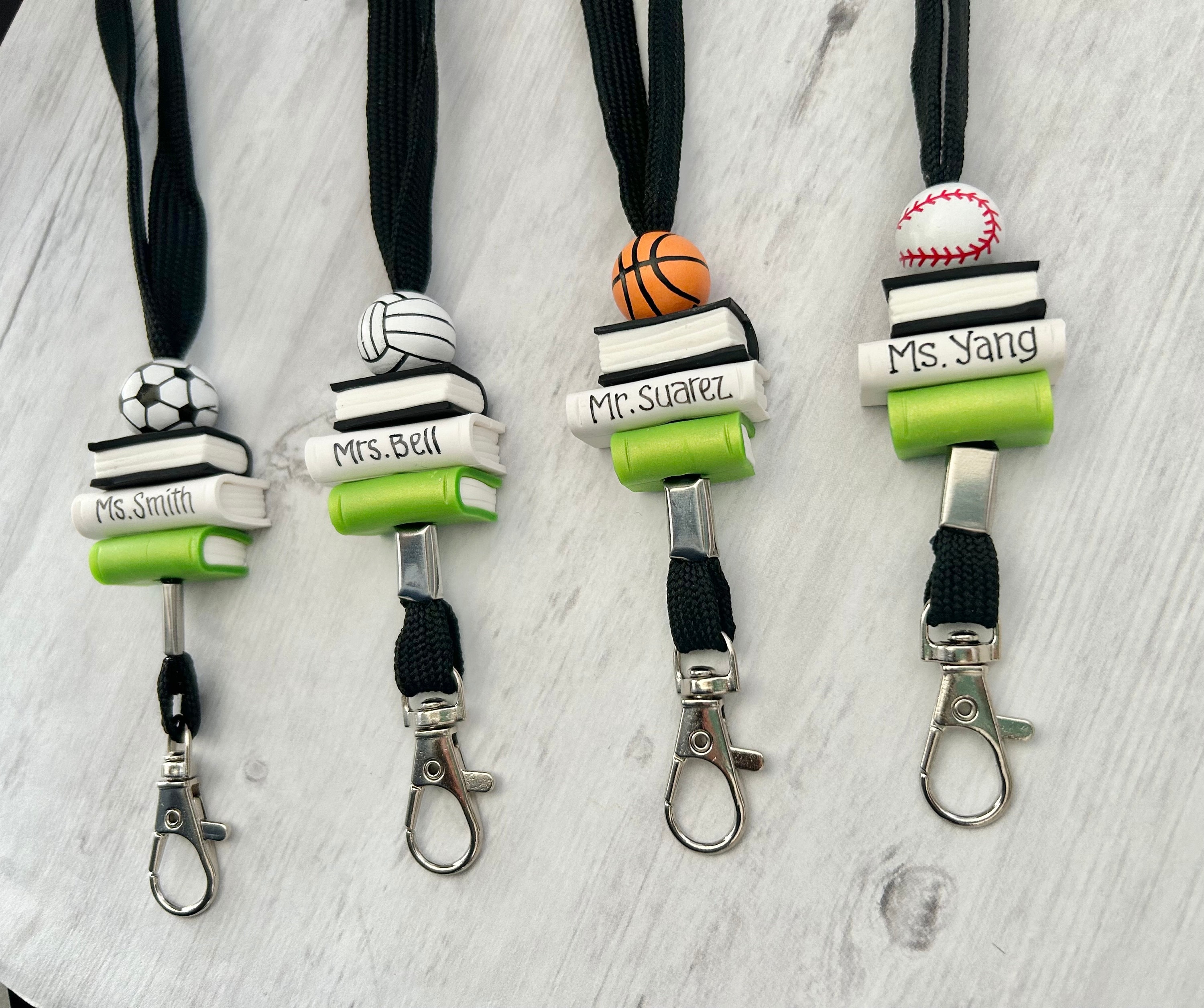 Custom Gym Teacher Lanyard, Personalized PE Teacher Lanyard, Gift for Volleyball/Baseball/Soccer Coach, Male Teacher