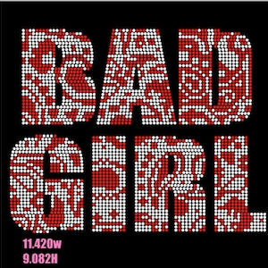 Bad Girl 10SS Rhinestone Template