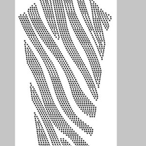 Modello per manica con strass stampa zebra