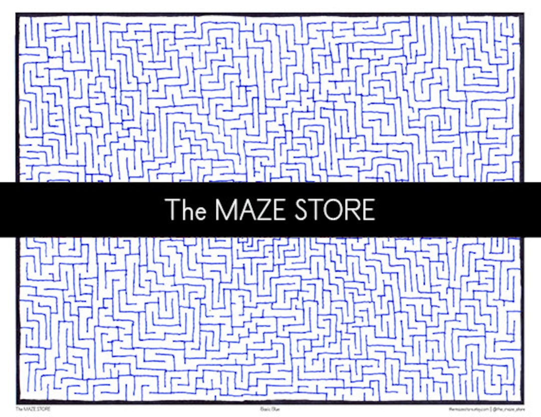 Basic Blue - Instant Download Printable Maze Puzzle for Adults and Kids ...