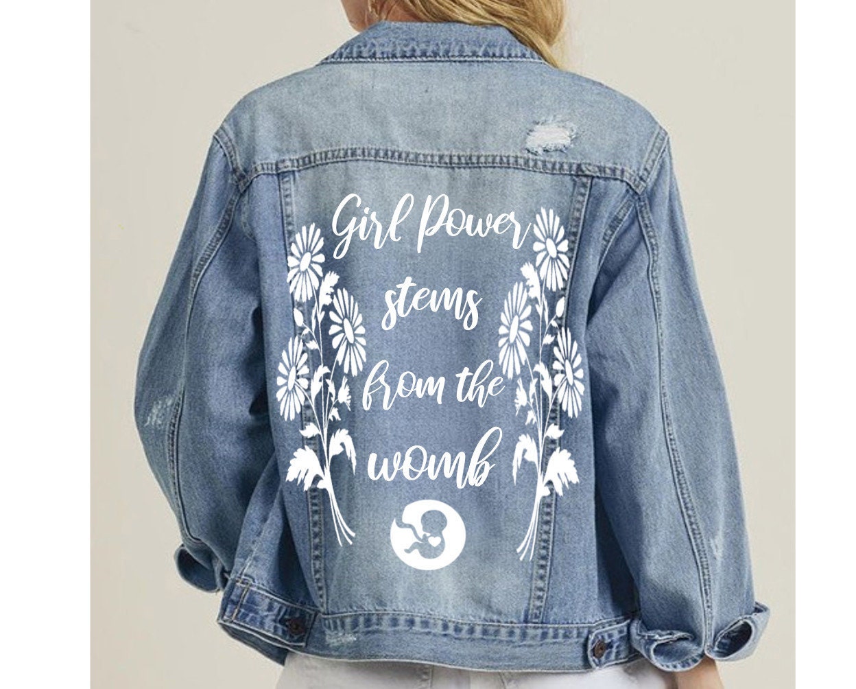 grl pwr denim jacket