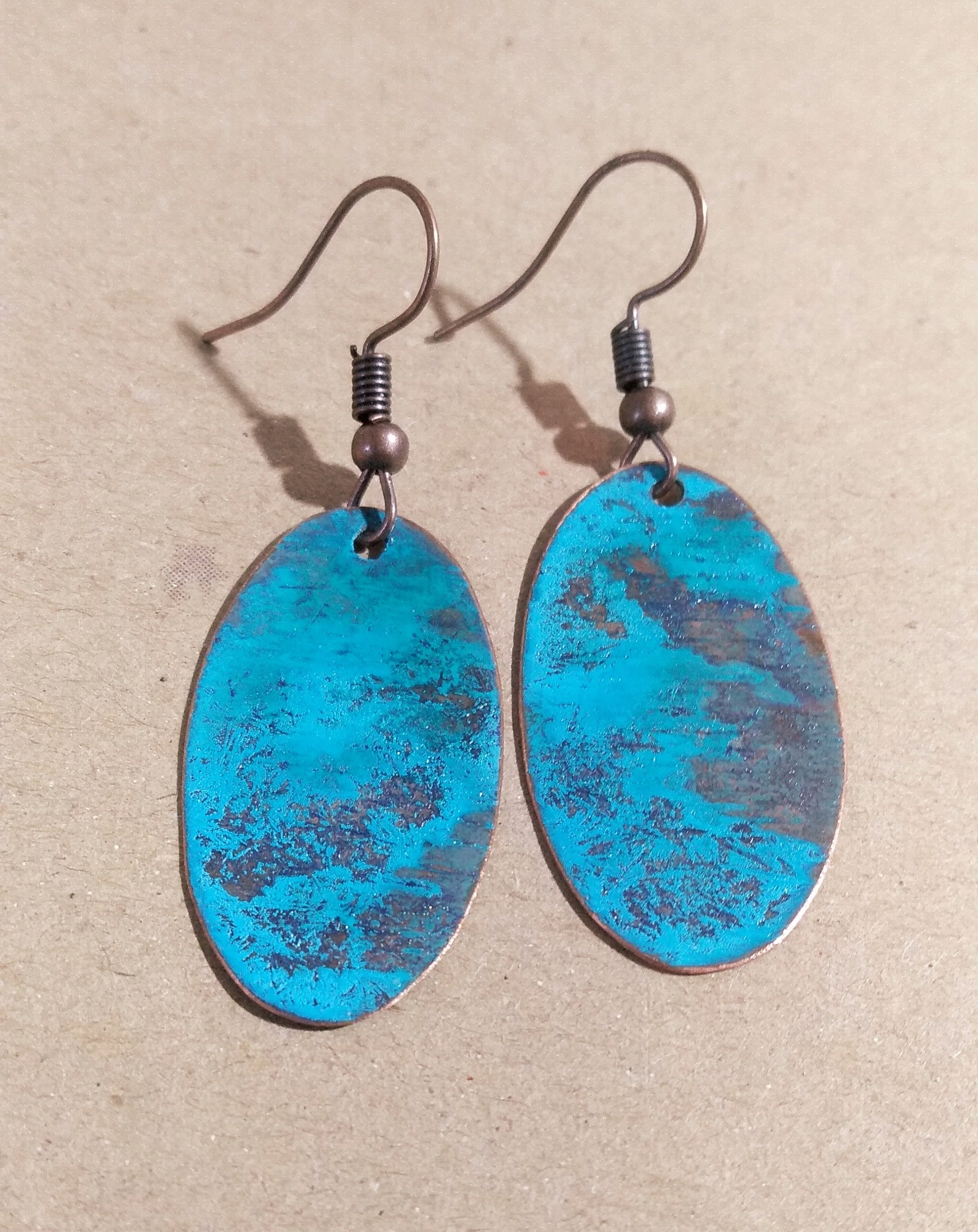 Copper patina earringsCopper EarringsVintage Etsy