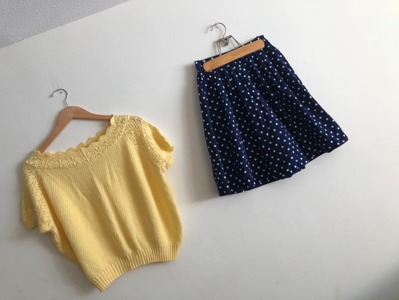 Navy polka dot skirt shorts