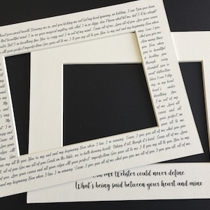 11x14 Custom Picture Mat - Any quotes, text, names, dates