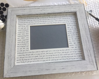8x10 Say You Won't Let Go Framed Songs