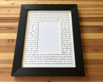 My Wish - Bless the Broken Road - Custom Photo Mat and Frame