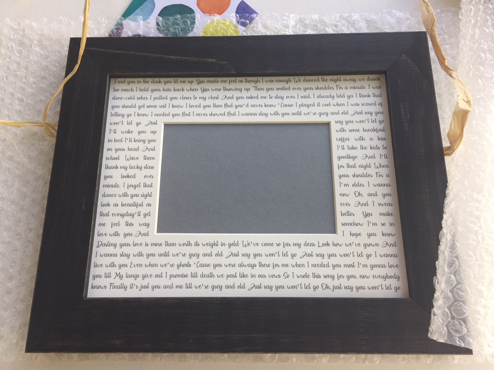 8x10 Personalized Photo Frame Any Quotes Song Lyrics Text Etsy