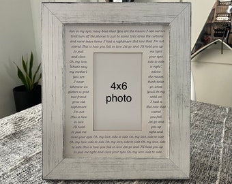 8x10 Personalized Picture Frame - Wedding gift, Christmas gift, Song Lyrics, Quotes, Any text
