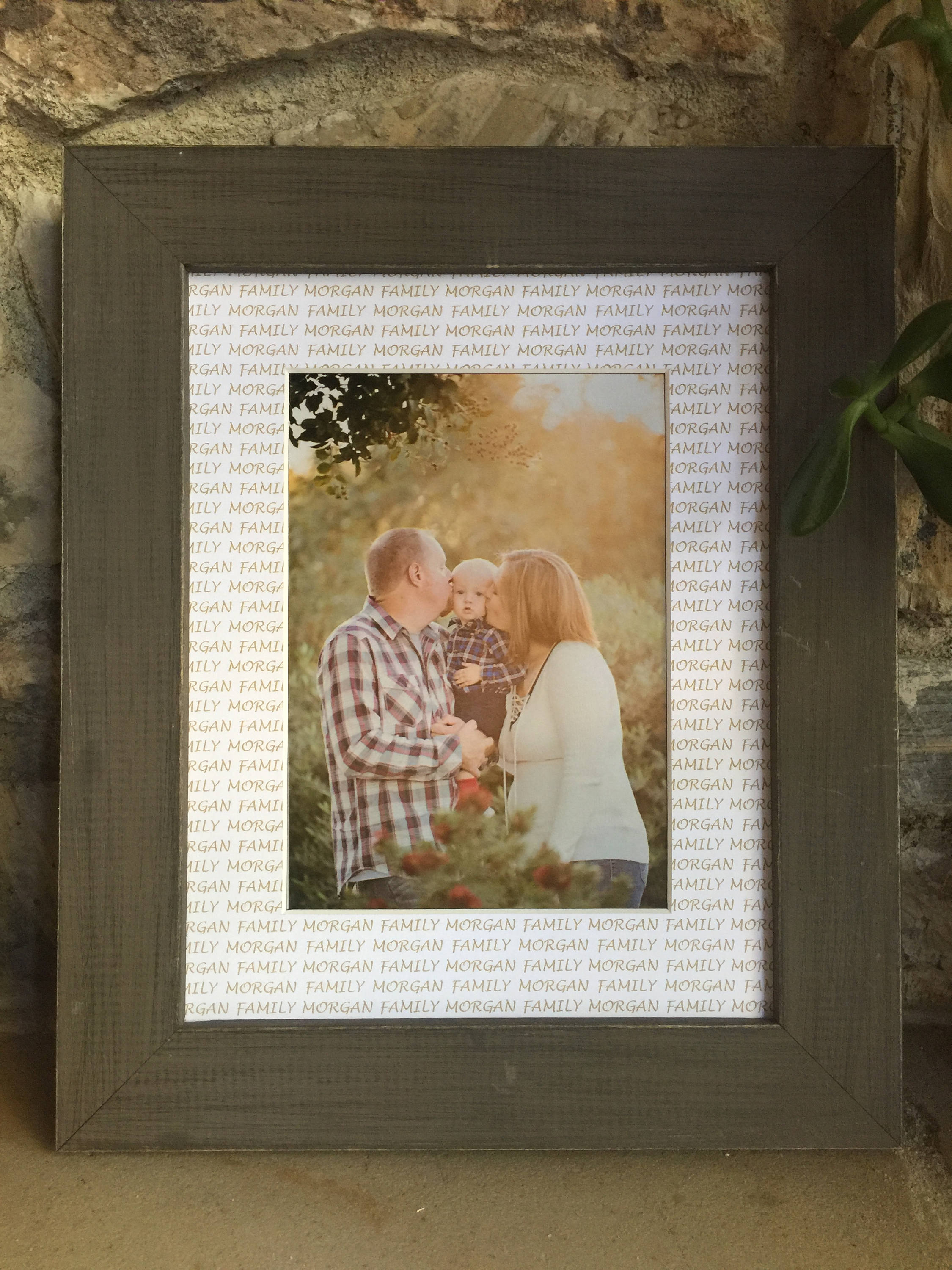 8x10 Personalized Photo Mat for Frame Family Friends Baby Etsy