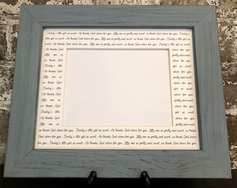 8x10 Custom Framed Song Lyrics Valentine's Gift, Wedding Gift, Gift for Her, Engagement Gift, Father of the Bride Gift, Anniversary Gift