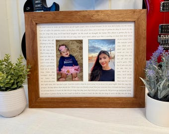 It Won't Be Like This For Long song lyrics printed on 11x14 mat double cut to fit 2 4x6 photos