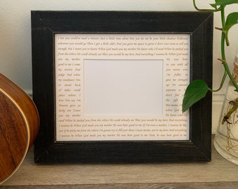 8x10 Mom Birthday Poem with Photo, Personalized Poem for Mom, Personalized Gift Mom, Framed Mother's Day Poem