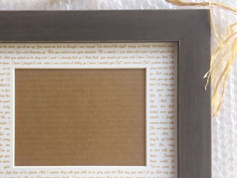 8x10 Custom Wedding Picture Frame Wedding song lyrics Any Etsy