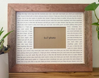 11x14 Personalized Photo Mats - Add any song, text, poem, vow, letter