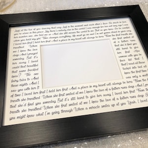 8x10 I Loved Her First Song Printed On A Mat, Perfect Gift For Parents, GrandParents, Other Loved Ones